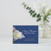 Carte De Visite Peonies Floral Professionnel Business Card (Debout devant)