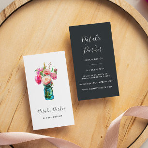 Carte De Visite Peony Bouquet