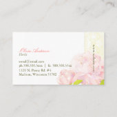 Carte De Visite Peony + dentelle Motif fleuriste Mariage (Dos)