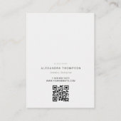 Carte De Visite Peony Faux Gold Design Sketch Design Bijoux (Dos)