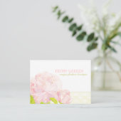 Carte De Visite Peony + Faux Lace Élégante Mode (Debout devant)