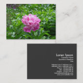 Carte De Visite Peony rose (Devant / Derrière)