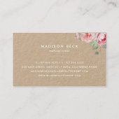 Carte De Visite Peony rose pâle Kraft (Dos)