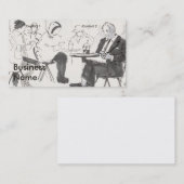 Carte De Visite People in cafe using cell phones drawing (Devant / Derrière)