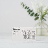 Carte De Visite People walking promenade drawing (Debout devant)