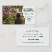 Carte De Visite Pépinière à serre (Devant / Derrière)