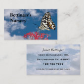 Carte De Visite Pépinière à serre (Devant / Derrière)