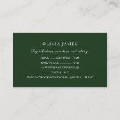 Carte De Visite Pépinière botanique plante tropicale rose (Dos)