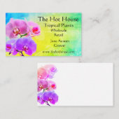 Carte De Visite Pépinière de fleurs d'orchidées tropicales (Devant / Derrière)