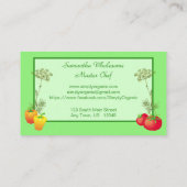 Carte De Visite Pepper Tomate et Dill Chef Restauration Gardner (Dos)