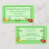 Carte De Visite Pepper Tomate et Dill Chef Restauration Gardner (Devant / Derrière)