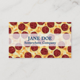 Carte De Visite Pepperoni Pizza Motif