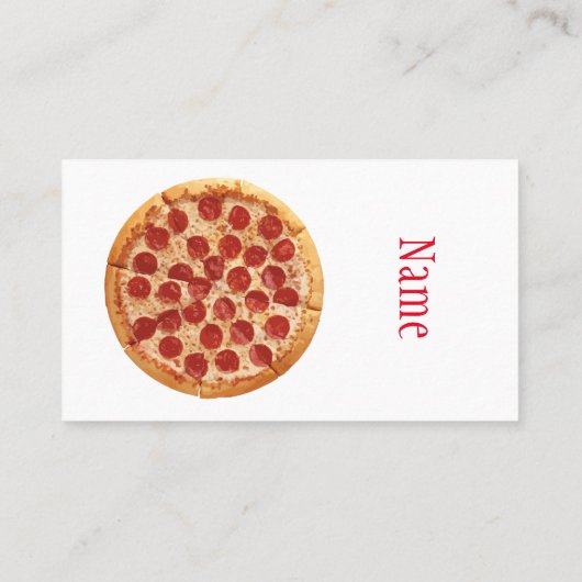 Carte De Visite Pepperoni Pizza Thunder_Cove (Dos)