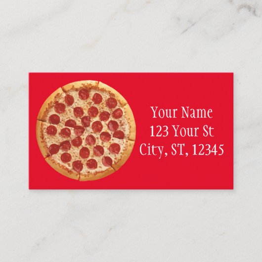Carte De Visite Pepperoni Pizza Thunder_Cove (Devant)
