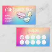 Carte De Visite Perceuse dermique unique Custom Loyalty Punch (Devant / Derrière)