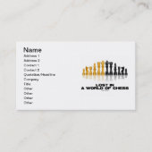 Carte De Visite Perdu Dans Un Monde D'Échecs (Jeu D'Échecs Réfléch (Devant)