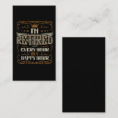 Carte De Visite Père de la retraite Joyeuses heures Mari retraité (Devant / Derrière)