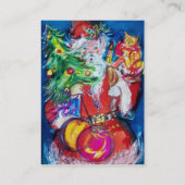 CARTE DE VISITE PÈRE NOËL AVEC ARBRE DE NOËL ET CADEAUX (Dos)