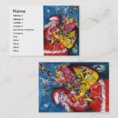 CARTE DE VISITE PÈRE NOËL AVEC CADEAUX (Devant / Derrière)