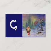 Carte De Visite PÈRE NOËL DES GNOMES MONOGRAM Blue Sapphire (Dos)