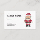 Carte De Visite Père Noël - Fabricant de Santons (Dos)
