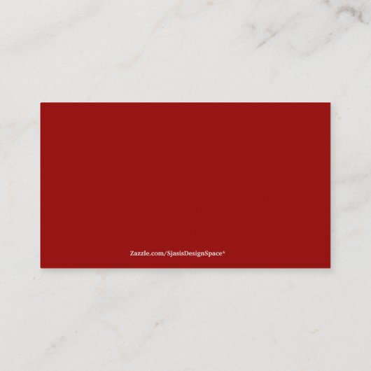 Carte de visite : Père Noël professionnel (Dos)