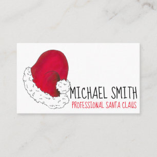 Carte De Visite Père Noël professionnel Red Noël St. Nick