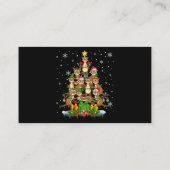 Carte De Visite Père Noël Reindeer Elf Ferrets Christmas Tree Lumi (Dos)