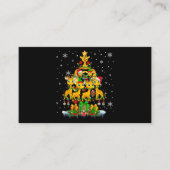 Carte De Visite Père Noël Reindeer Elf Giraffes Arbre de Noël Lumi (Devant)