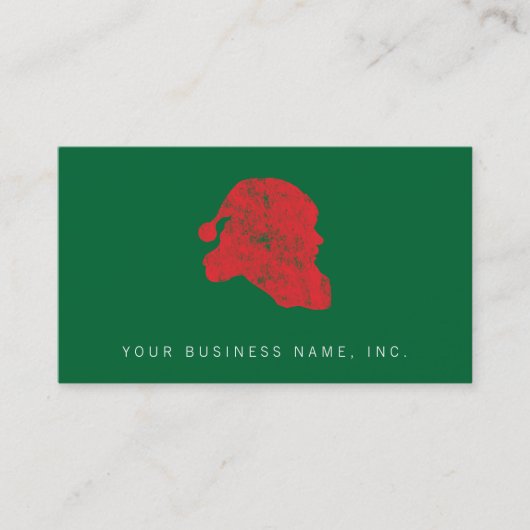 Carte De Visite Père Noël (rétro style d'impression typographique) (Devant)