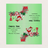 Carte De Visite Père Noël sur le train de Noël Candy Roulettes Let (Extérieur déplié)