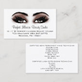 Carte De Visite Perfect Beauty Maquillage Services Lashes (Devant / Derrière)