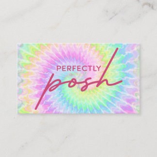 Carte De Visite Perfectly Posh tie dye business card design