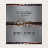 Carte De Visite perforé métallique | Métal rouillé (Extérieur déplié)