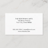 Carte De Visite Performance Dancer | Art Expressif (Dos)