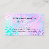 Carte De Visite Périwinkle Parties scintillant violet Iridescente  (Dos)