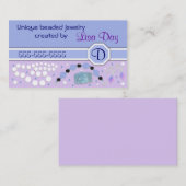 Carte de visite perlé de bijoux (Devant / Derrière)