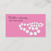 Carte de visite perlé de bijoux (Dos)