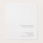 Carte De Visite Perle de Luxe Classique Simple Professionnel (Extérieur déplié)