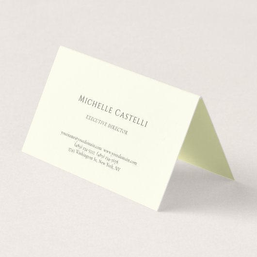 Carte De Visite Perle de Luxe Classique Unique Professionnel Paste (Devant)