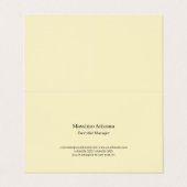 Carte De Visite Perle Dorée Simple Professionnel Moderne Minimalis (Extérieur déplié)