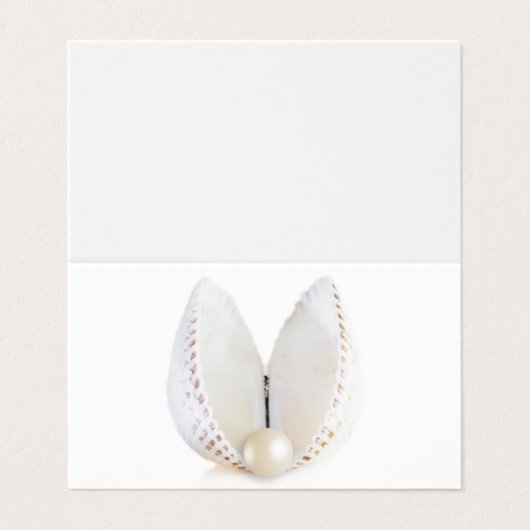 Carte De Visite Perle et coquillage (Extérieur déplié)