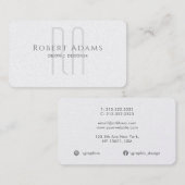 Carte De Visite Perle et gris de qualité professionnelle (Devant / Derrière)