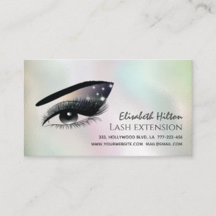 Carte De Visite Perle holographique attirant oeil maquillage après