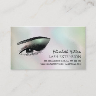 Carte De Visite Perle holographique attirant oeil maquillage après