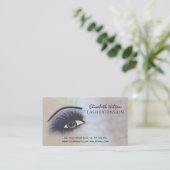 Carte De Visite Perle holographique attirant oeil maquillage après (Debout devant)