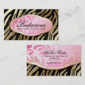 Carte De Visite Perle iridescente de zèbre Bodacious de la (Devant / Derrière)