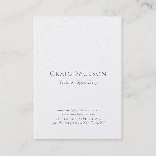 Carte De Visite Perle simple et professionnelle simple (Devant)