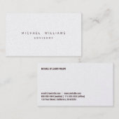 CARTE DE VISITE PERLE SIMPLE PROFESSIONNELLE ÉLÉGANTE BLANC (Devant / Derrière)