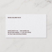 CARTE DE VISITE PERLE SIMPLE PROFESSIONNELLE ÉLÉGANTE BLANC (Dos)